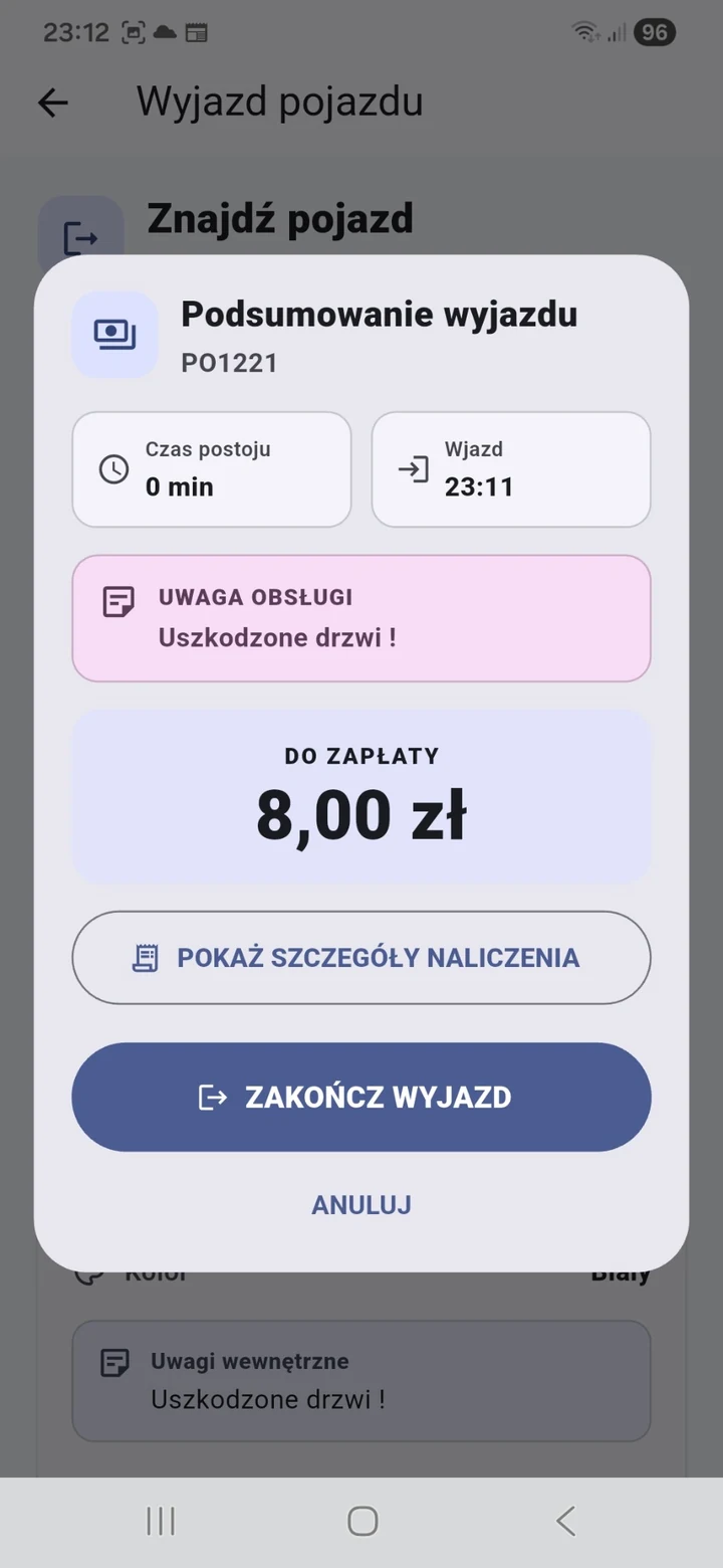 Wyjazd i rozliczenie